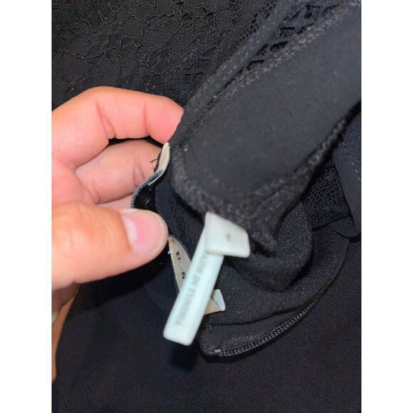 Sandro Paris Black Lace Front Sleeveless Mini  Dress Size Small Womens - Picture 9 of 11